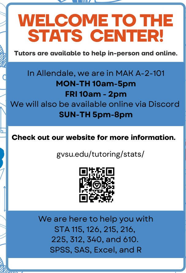 stats tutoring center fall2026 schedule